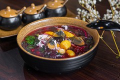 Canh rau dền trứng bắc thảo